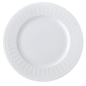 Assiette de table élégante en céramique à relief, blanc pur, pour la maison, le café, l'hôtel, la restauration occidentale, la soupe, le dessert, le service des repas - Product Image 6