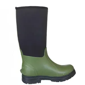 Botas de neoprene masculinas, botas de borracha de neoprene impermeáveis e antiderrapantes, para caça ao ar livre, botas de chuva