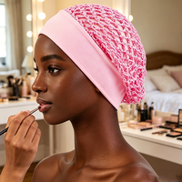 Accessoires capillaires unisexes : Bonnet snood en maille de rayonne extensible avec bande élastique large, filet à cheveux et bonnet de perruque pour femmes et hommes