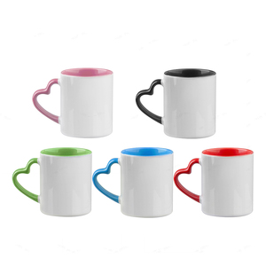 Pyd cuộc sống ngày Valentine Hot biểu tượng tùy chỉnh sang trọng 11oz trắng sứ thăng hoa Cà Phê Cốc gốm với trái tim xử lý - Product Image 1