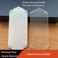 Vente en gros d'attaches en acrylique transparentes personnalisées, écologiques, durables, avec pompons, imprimables par sublimation, pour l'artisanat DIY