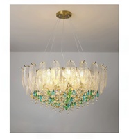 Lustre de salon Meerosee - Lustre en cristal de luxe français pour hall - Lustre moderne en verre MD98119