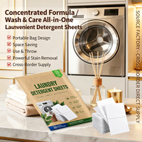 Tablettes de lessive sans plastique, bandes de lavage pratiques pour les voyages, nettoyage en profondeur puissant