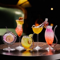 Verre à vin au design moderne et créatif, coupe à cocktail en cristal, thème oiseau, pour barman, mariage, martini, champagne, cadeau de célébration