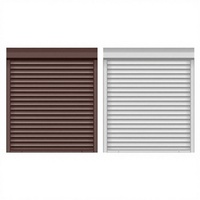 Volet roulant vertical motorisé en alliage d'aluminium de style européen moderne pour fenêtre extérieure, imperméable et coupe-vent