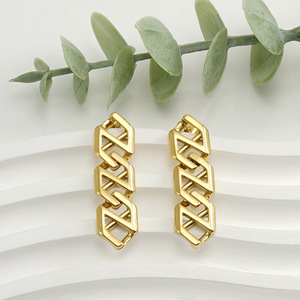 ZOGXIN Geometric <b>Stud</b> Earrings Gold Color <b>Titanium</b> Steel Party Fashion Jewelry - Product Image 2
