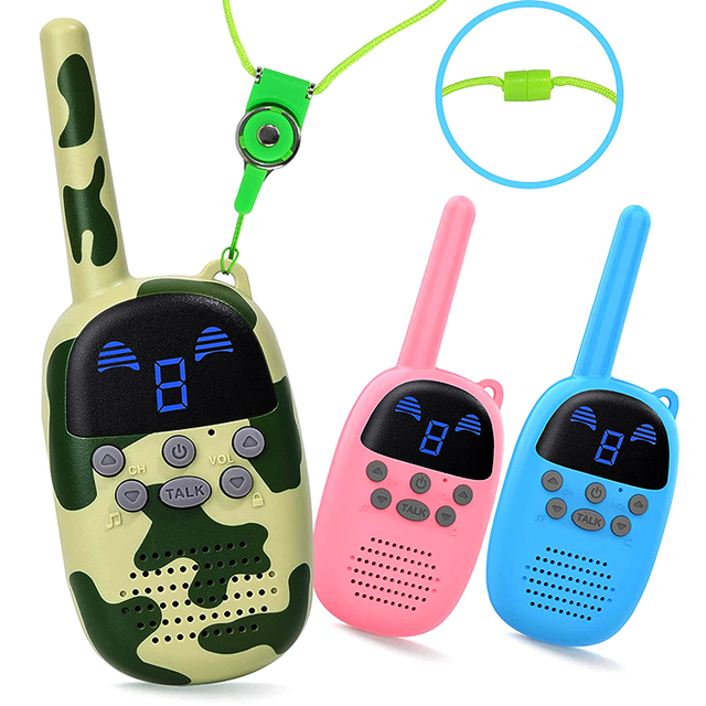 Rechargeable 5 Miles Long Range 2 Way Radio Kid Toy Gift Kids Walkie Talkies