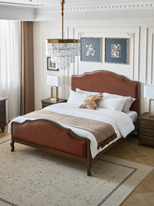 Lit en bois massif de style américain, chêne rouge, 1,8 m, meubles de chambre à coucher en bois massif, Diroburg One, lit en bois massif de style américain - Product Image 5