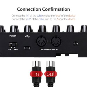 DAJIANG câble adaptateur de carte son externe personnalisé <span class=keywords><strong>5</strong></span> <span class=keywords><strong>broches</strong></span> Mini Din mâle à mâle veste en PVC compatible avec OEM de clavier <span class=keywords><strong>MIDI</strong></span> - Product Image 3