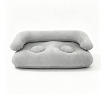 Canapé gonflable rembourré épais en PVC, chaise longue portable avec accoudoirs pour l'extérieur et la chambre