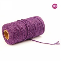 En gros Coloré Mur Décoratif DIY À La Main 2mm Tressé Corde Coton Macramé Cordon Torsadé Cordon 100 mètres/rouleau
