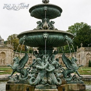 Fuente Moderna de Estilo Antiguo RUNJIN, de Tamaño Real, en Capas, para Exteriores, Villas y Jardines, de Metal Fundido de Alta Calidad, Color Bronce - Product Image 2