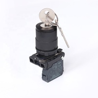 Bouton de commande industriel double poussoir série XB5 22 mm, momentané/verrouillable/illuminé/arrêt d'urgence/lecteur de clé, 1NO1NC