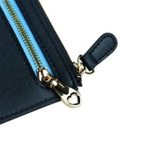 Portefeuille de voyage en cuir PU personnalisé, organiseur de billets, porte-documents multifonctionnel, porte-cartes RFID
