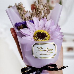 Jabón de Flores para el Día de la Madre, Pequeño Regalo, Flores Secas Estrelladas, Rosa, Girasol, Jabón Artificial, Mini Ramo de Flores - Product Image 2