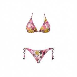 Costume da bagno intero HDJ taglie forti con controllo pancia, scollo incrociato, stampa floreale, monokini BZ77120 - Product Image 1