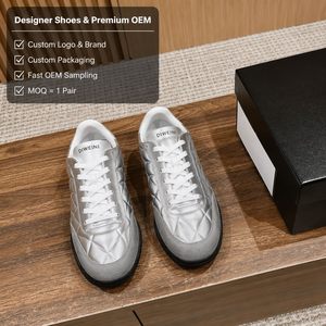 Chaussures de luxe pour femmes, de haute qualité, en cuir matelassé argenté, baskets de sport, chaussures de skate, neuves - Product Image 1