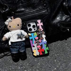 Custodia per <span class=keywords><strong>telefono</strong></span> 3D <span class=keywords><strong>di</strong></span> lusso con design a croce per iPhone 17 Pro Max, <span class=keywords><strong>cover</strong></span> creativa e alla moda in stile street per iPhone 16 15 14 13 Pro Max - Product Image 5