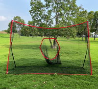 Vente directe usine : Filet d'entraînement de golf avec poche, base en tube d'acier, structure en fibre de verre, filet en PE et sac de transport Oxford pour la pratique du golf