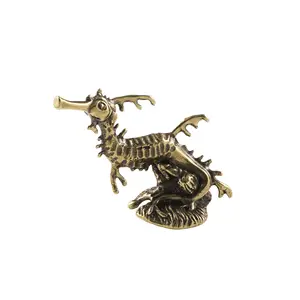 Antique marine animals make old seahorse brass ornaments and copper crafts.