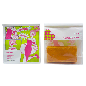 Tùy chỉnh túi bánh tự dính con dấu có thể tái chế giấy kraft túi bánh mì cửa sổ in flexo Pizza bao bì thực phẩm vật nuôi - Product Image 2