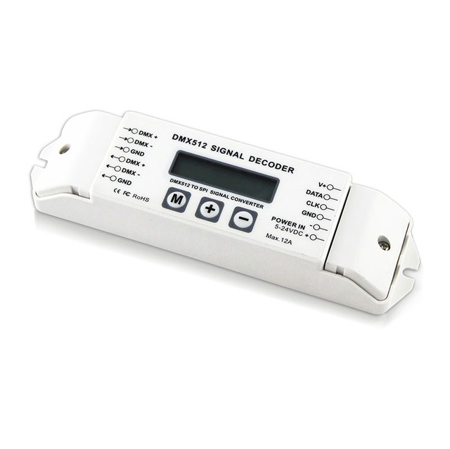 DMX512 to SPI Signal Decoder BC-820 for RGB/RGBW LED Strip with 6A Output Current