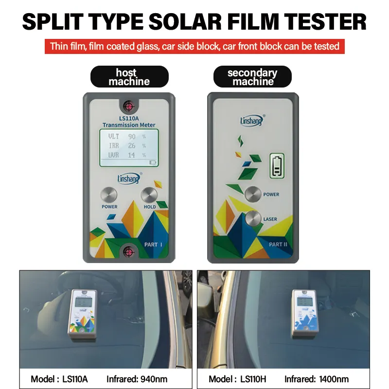 Rotatable Solar Film Transmission Meter Window Tint Meter 940nm-1400nm