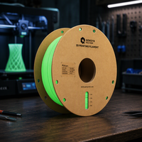 Filament PLA vert lumineux 3D 1,75 mm, plusieurs couleurs, vente en gros d'usine, distributeur, bobine de 1 kg pour imprimantes 3D