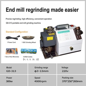 Affilatrice Portatile per Frese GD-313 3-13mm, Macchina per Affilatura Utensili in Carburo HSS 4000rpm - Product Image 4