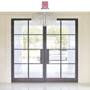 Mặt hàng phổ biến bên ngoài cửa Patio với sắt đảm bảo chất lượng Pháp nhập trước cửa sắt cửa kính pháp - Product Image 3