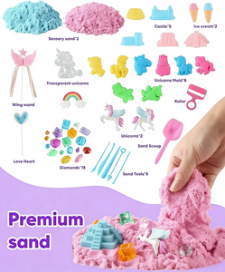 JITENG Kit de jeu artistique de sable magique doux, argile <span class=keywords><strong>à</strong></span> <span class=keywords><strong>modeler</strong></span> et jouets de sable dynamique DIY, kits de sable magique pour l'art - Product Image 6
