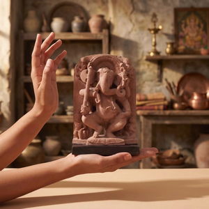 Estatua Sagrada de Vinayaka Ganesha del Siglo X – Réplica Histórica de Arte Templario que Elimina Obstáculos - Product Image 2