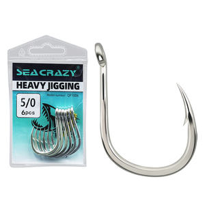 8062-5X Jigging pesado de acero de alto carbono anzuelo único gran juego atún pesca de agua salada anzuelo de púas Jigging lento Jig Hook - Product Image 4