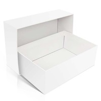 Boîte rigide en papier mat haut de gamme avec couvercle étanche et fond, doublure en éponge pour l'emballage d'appareils électroniques (smartphones, montres connectées, écouteurs)