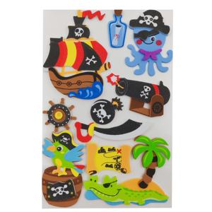 Hoja de espuma para niños pegatinas <span class=keywords><strong>ducha</strong></span> juego de 3D pirata corsario personalizar aventurero niño personalizar paquete personalizado - Product Image 2
