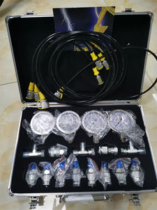 Juego de medidores de presión hidráulica, herramienta de diagnóstico para excavadora, kit de Medición de presión hidráulica, 4 calibres - Product Image 6