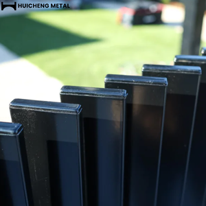 Paneles de Cerca de Aluminio para Jardín y <span class=keywords><strong>Piscina</strong></span>, Revestimiento de Polvo Negro para Exteriores, Láminas Verticales Ecológicas, Resistentes a la Intemperie, Personalizables - Product Image 1