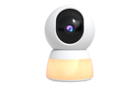 Caméra de sécurité WiFi intérieure 1080P 2MP avec lumière nocturne réglable, prise en charge du stockage cloud, suivi de mouvement humain et interphone