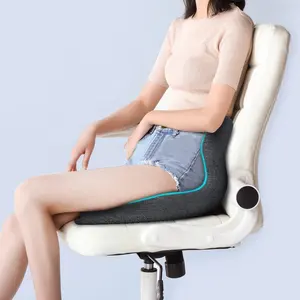 Workingfish – oreiller de soutien <span class=keywords><strong>lombaire</strong></span> en mousse à mémoire de forme, coussin de dossier de siège intégré, coussin de siège confortable pour chaise de bureau - Product Image 1