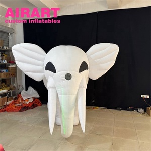Elefante blanco inflable de gran venta para decoración navideña, elefante inflable blanco personalizado para espectáculos de circo - Product Image 3