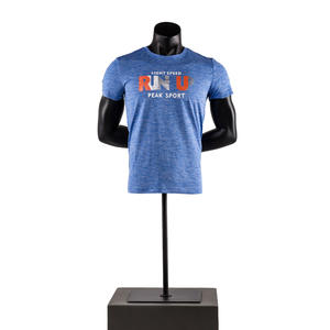 Mannequin de <span class=keywords><strong>Torse</strong></span> Masculin Sportif <span class=keywords><strong>Musclé</strong></span> Noir avec Support - Product Image 1