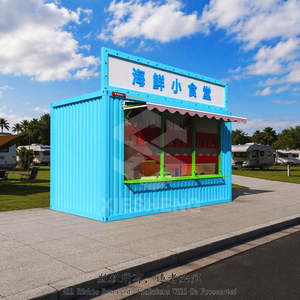Contenedor de Envío Plegable de Bajo Costo, Tienda Prefabricada, Quiosco Móvil de Café, Oficina en Contenedor Prefabricado de 20 pies <span class=keywords><strong>y</strong></span> Bar Minorista - Product Image 3