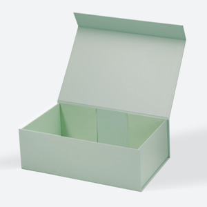 Boîte à couvercle magnétique profond A4 vert sauge avec fermeture à ruban pour emballage cadeau, vente chaude - Product Image 4
