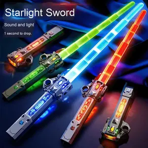 Épée <span class=keywords><strong>laser</strong></span> 2 en 1, <span class=keywords><strong>jouet</strong></span> lumineux télescopique coloré, couteau en plastique inspiré pour garçons - Product Image 3