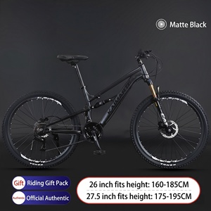 Bicicletta da Montagna Full Suspension 27.5" 24 Velocità Freni a Disco Meccanici Anteriori/Posteriori Alta Capacità di Carico 120kg Telaio in Lega di Alluminio Soft-Tail - Product Image 3