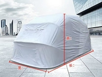 Nouveau Grand Garage Portable 5.5x2.5x2.3m Imperméable Durable Simple Moderne à Toit Arqué pour Voiture, Abri de Stationnement Semi-Automatique Pliant