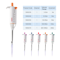 Micropipette Répétitive Réglable de Haute Qualité avec Cinq Volumes Fixes Pipette de Mesure Colorée