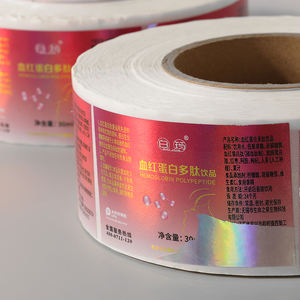 Proveedor chino, mejor <span class=keywords><strong>precio</strong></span>, impresión UV, pegatinas azules plateadas brillantes, etiquetas adhesivas de vinilo para botellas - Product Image 2