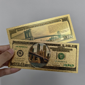 Envío Gratis: Tarjeta Coleccionable <span class=keywords><strong>de</strong></span> Plástico del <span class=keywords><strong>Puente</strong></span> <span class=keywords><strong>de</strong></span> <span class=keywords><strong>Brooklyn</strong></span> con Lámina <span class=keywords><strong>de</strong></span> Oro <span class=keywords><strong>de</strong></span> 24k, Billete Bancario Americano para Exhibición - Product Image 5