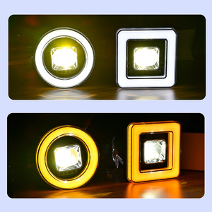 Phare de travail rond IP67 étanche de 4 pouces blanc et rouge pour <span class=keywords><strong>moto</strong></span>, avec feux de position Angel Eyes et <span class=keywords><strong>Devil</strong></span> Eyes, et feux de jour DRL - Product Image 6